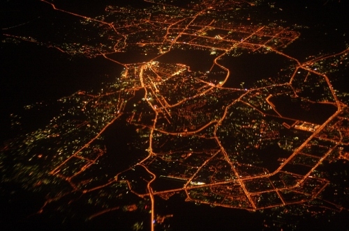 aerial, arterial and city