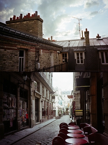 cafe, diptych and paris