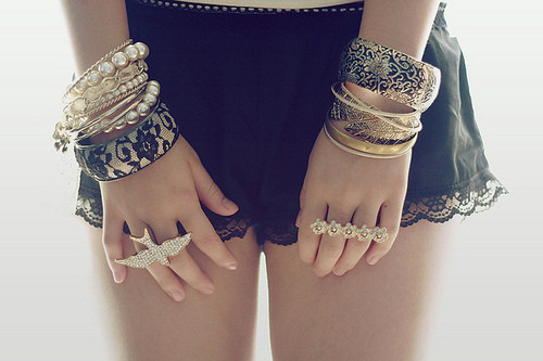 bracelets, fashion and girl