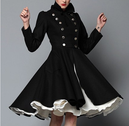 army girlygirl, beautiful coat and black