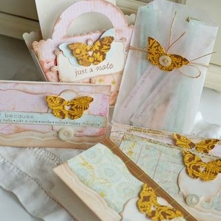 butterfly,  button and  card