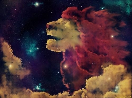 clouds, illustration and lion king