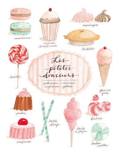 bakery, cupcakes and drawings