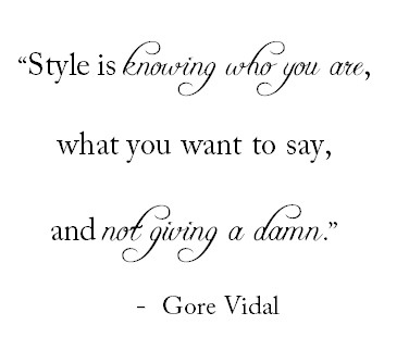confidence, fashion and gore vidal