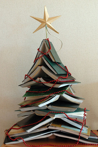 book, books, christmas, christmas tree, clever, crafts