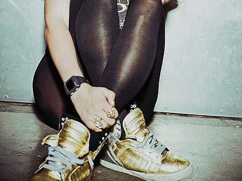 fashion, girl, gold, gold sneakers, golden, goldisthecolourofthesparkingcorn
