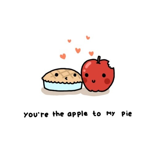apple, apple pie, cartoon, cute, drawings, food, heart, hearts, love ...