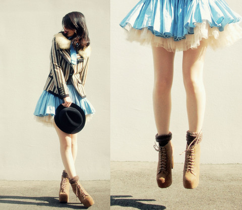 beautiful, blue and boots