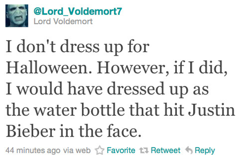 beiber, funny, halloween, harry potter, lord voldemort, quote