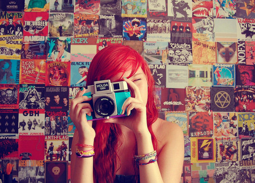 camera, color and girl