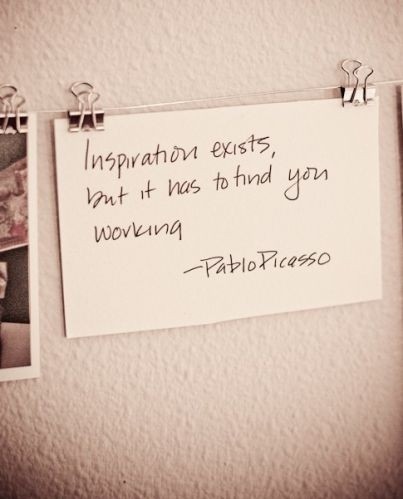 inspiration, message, pablo picasso, quote, quotes, text