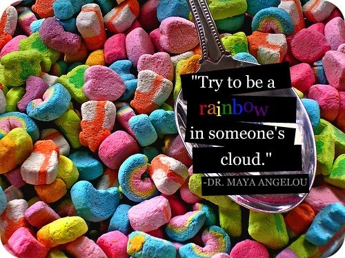 be a rainbow, change and cloud