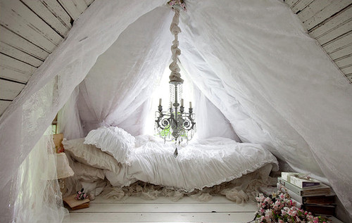 bed,  canopy and  chandelier