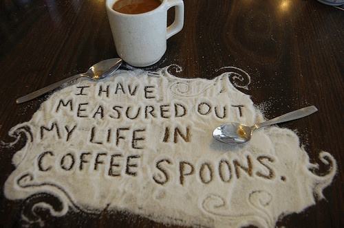 coffee, coffee spoons and freeverse