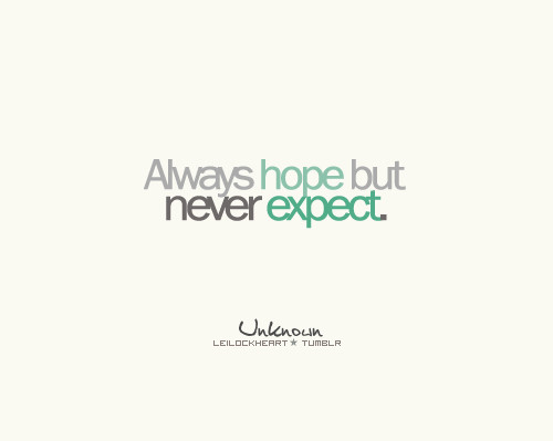 design, expect and hope