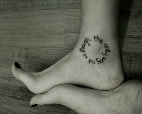 cirlce feet inspiration tattoo tattoos words