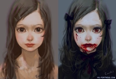 anime,  blood and  creepy