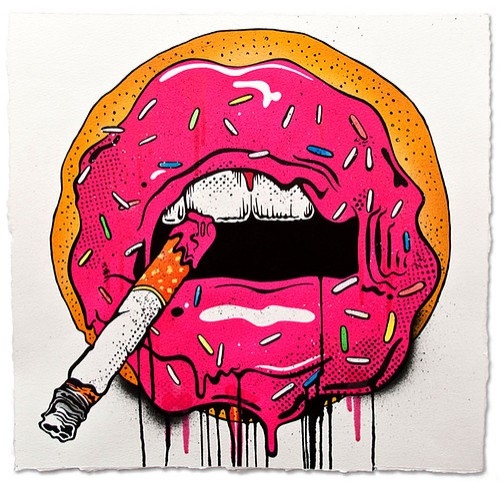 art, cigarette and concept