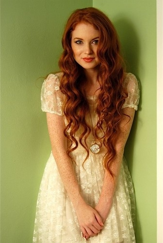 beautiful curls dress fashion ginger girl ginger girl