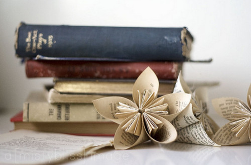 book, books and flower