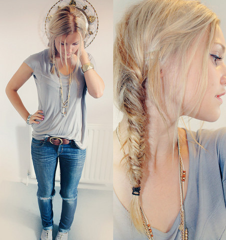 braid, casual and clothes