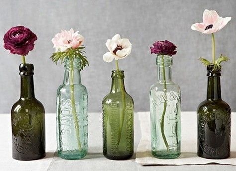 bottles, flower and flowers