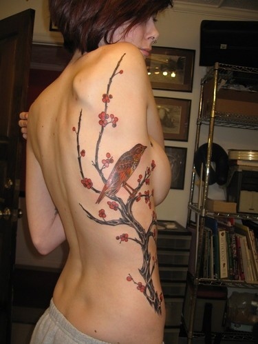 bird bodily ideas girl tattoo tree branch