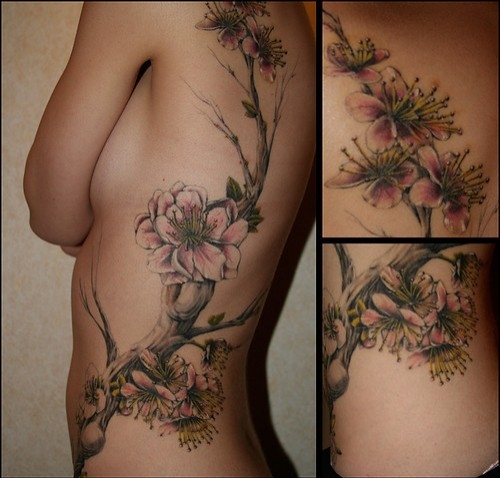 art direction bodily ideas flowers illustration side tattoo tattoo