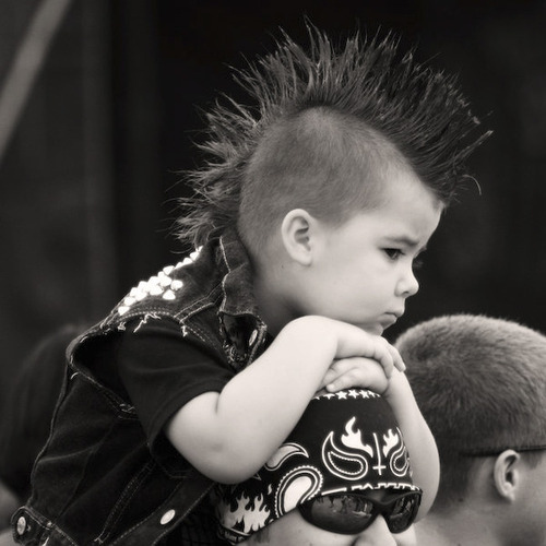black and white, hair and kid