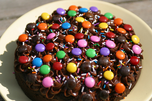cake, chocolate and colorful