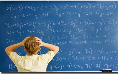 blackboard, boy, confused, homework, maths, numbers