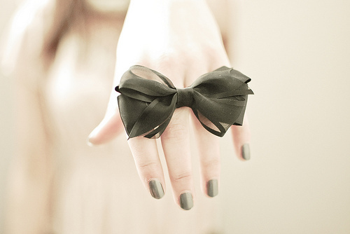 black, bow and cute