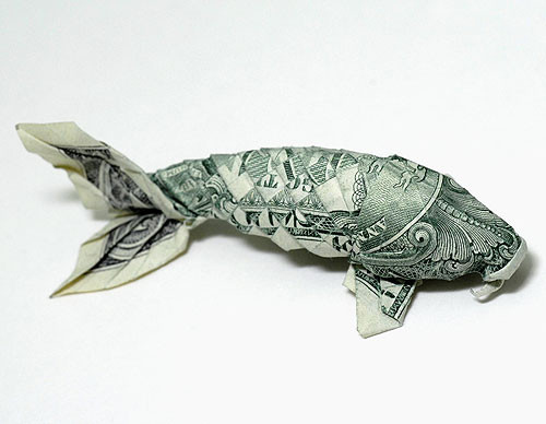 art, arto origami dolar and dollar