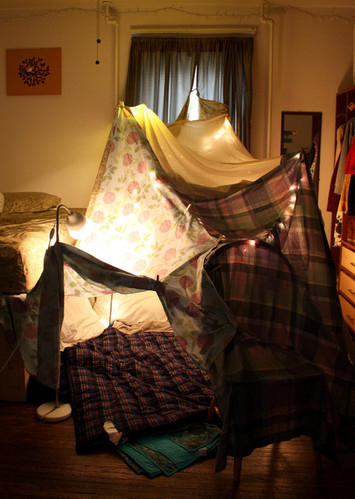 cozy makeshift tent, fort and genius