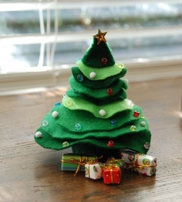 christmas, christmas tree, craft, crafts, felt, fiber