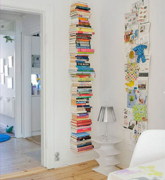 books, bookshelf, bright, clean, decor, design
