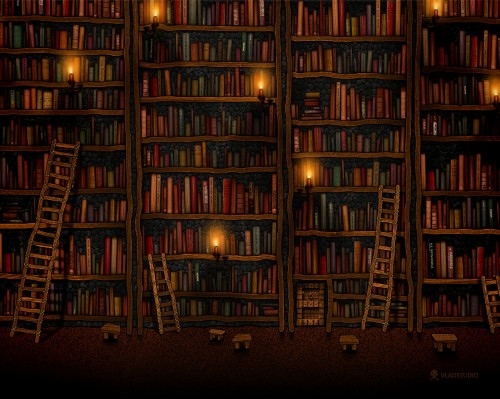 books, brown and candles