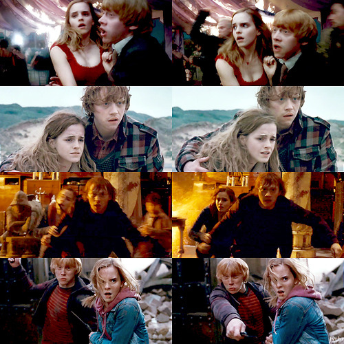 deathly hallows, harry potter and hermione granger