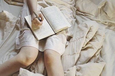 bed,  book and  diary