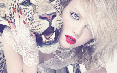 blonde,  fashion and  leopard