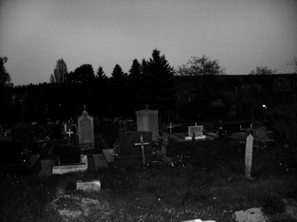 black and white, cemetery and creepy