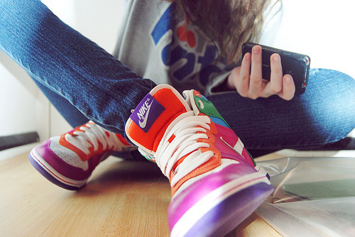 colors, girl and nike