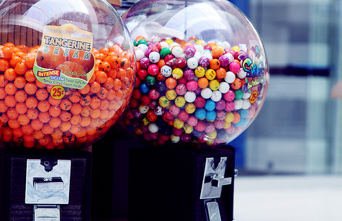 bubble gum, candies and colorful