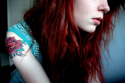 girl, piercing and red hair