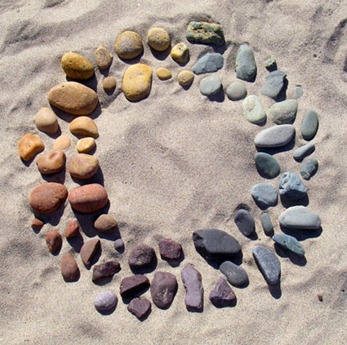 beach, color wheel and colors