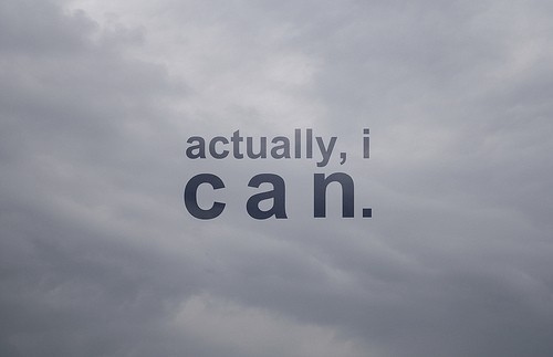 actually i can, affirmation and can