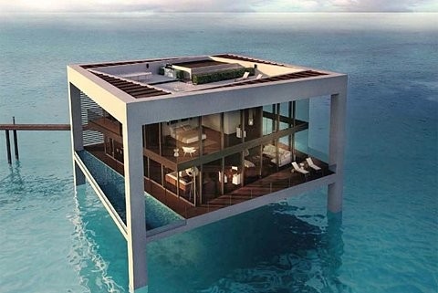 Modern House On Water