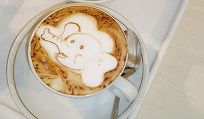 coffee,  cute and  elefante