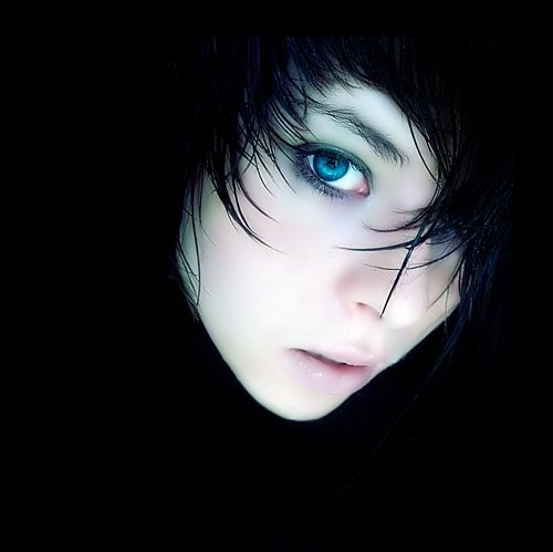 androgynous, black and blue