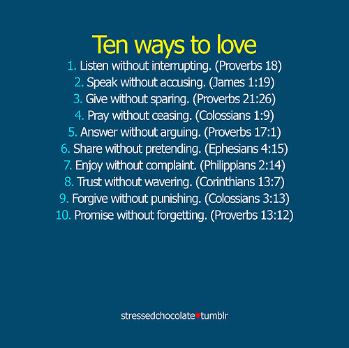10 ways 2 love, god and god love